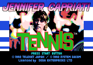Jennifer Capriati Tennis screenshot 4 for Sega Genesis